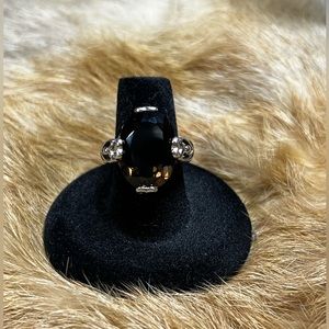 Smoky Quartz .925 SS Ring Size 7